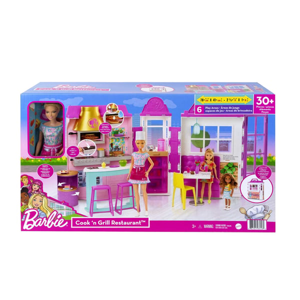 Barbie Cook ’n Grill Restaurant-docka och lekset