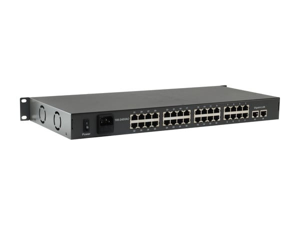 LevelOne FGP-3400W380 verkkokytkin Hallitsematon Fast Ethernet (10/100) Power over Ethernet -tuki Musta