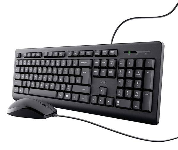 Trust TKM-250 tastatur Mus inkluderet USB QWERTZ Tysk Sort