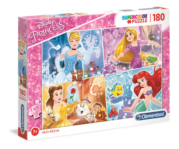 Clementoni Disney Princess Puslespil 180 stk Tegnefilm