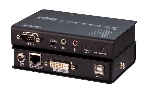 ATEN Mini USB DVI HDBaseT™ KVM-extender (1920 x 1200 @100m)
