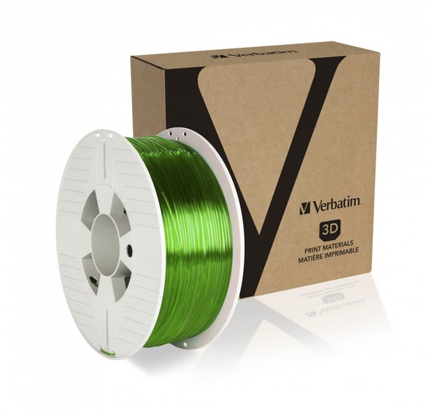 Verbatim 55057 3D print materiale Polyethylenterephthalatglycol (PETG) Grøn, Transparent 1 kg