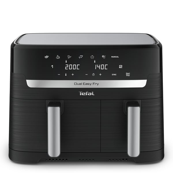 Tefal Dual Easy Fry & Grill EY9018 Kaksois 8,3 L Erillinen Kuumakiertoilmakypsennin Musta