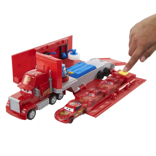 Disney Pixar Cars Disney and Pixar Cars Foranderlige Mack-legesæt, 2-i-1 legetøjstruck og værksted