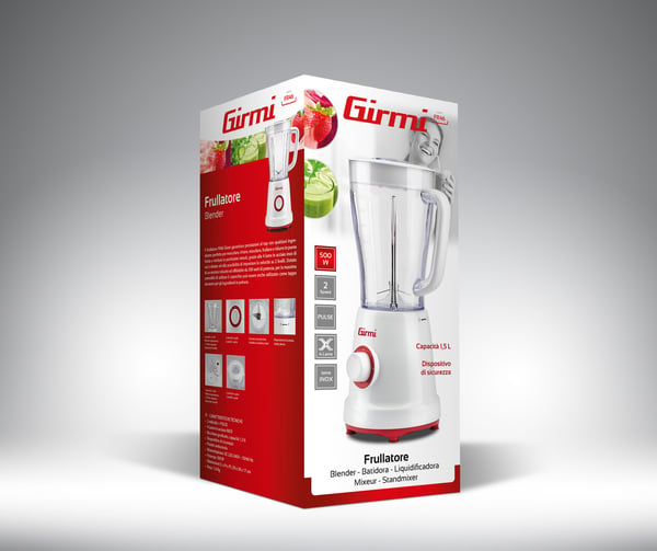 Girmi FR46 1,5 L Pöydällä pidettävä tehosekoitin 500 W Valkoinen, Punainen