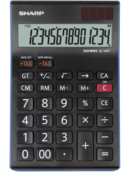 Sharp EL-145T laskin Työpöytä Talouslaskin Musta