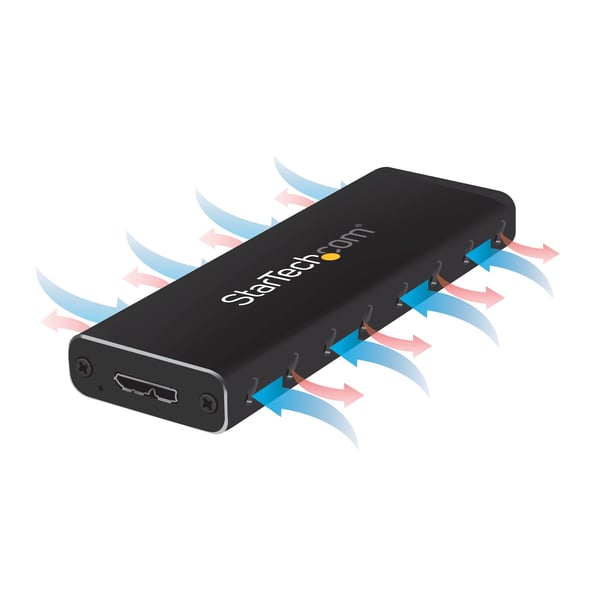 StarTech.com M.2 till SATA SSD-kabinett - USB 3.0 med UASP - externt kabinett
