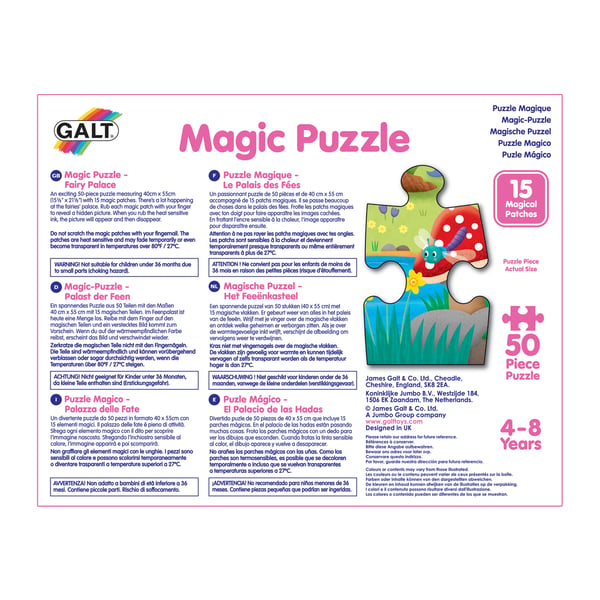 Galt Toys FAIRY PALACE MAGIC PUZZLE