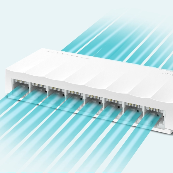 TP-Link LS1008 nätverksswitchar Ohanterad Fast Ethernet (10/100) Vit