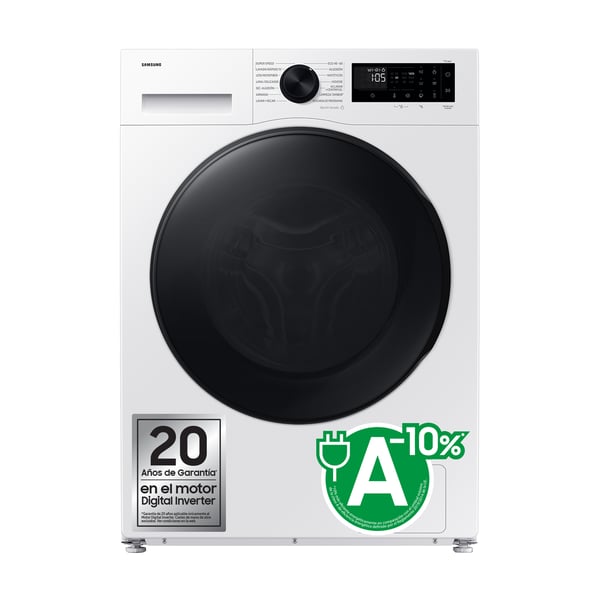 Samsung WD90DG5G34BE vaskemaskine - tørretumbler Fritstående Front-læsning Hvid