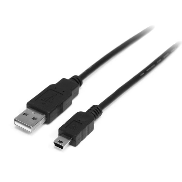 StarTech.com 2m, USB 2.0 A/Mini USB B, M/M USB-kabel USB A Mini-USB B 0,48 Gbit/sek. Sort