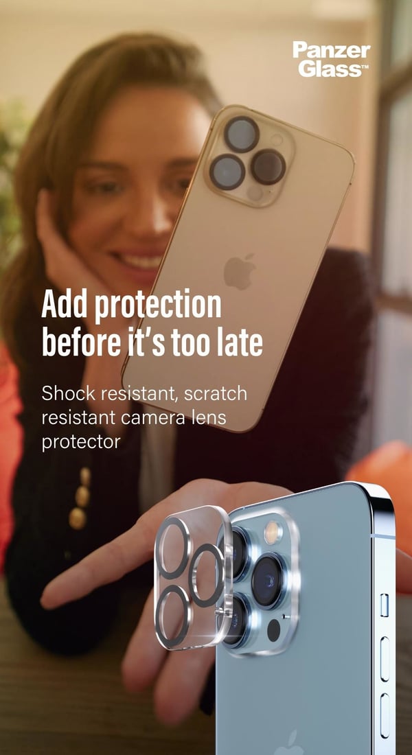 PanzerGlass ® PicturePerfect Camera Lens Protector iPhone 13 Pro | 13 Pro Max Genomskinligt skärmskydd Apple 1 styck