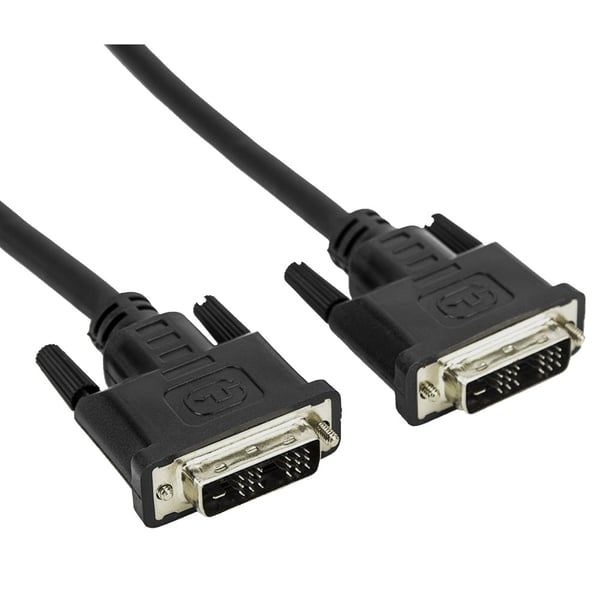 Techly 5.0m DVI-D Single Link M/M DVI-kaapeli 5 m Musta