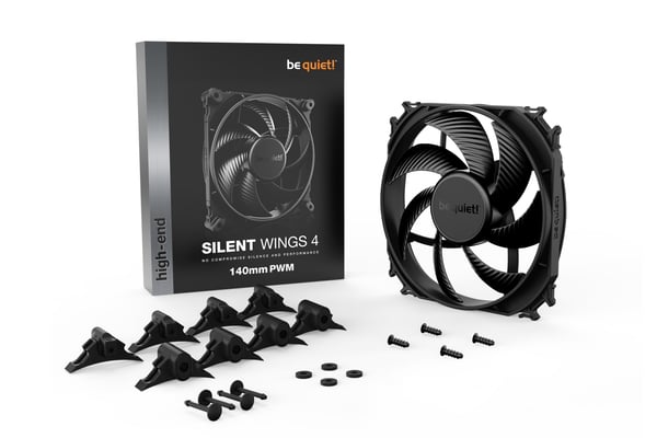 be quiet! SILENT WINGS 4 | 140mm PWM Datorväska Fan 14 cm Svart 1 styck