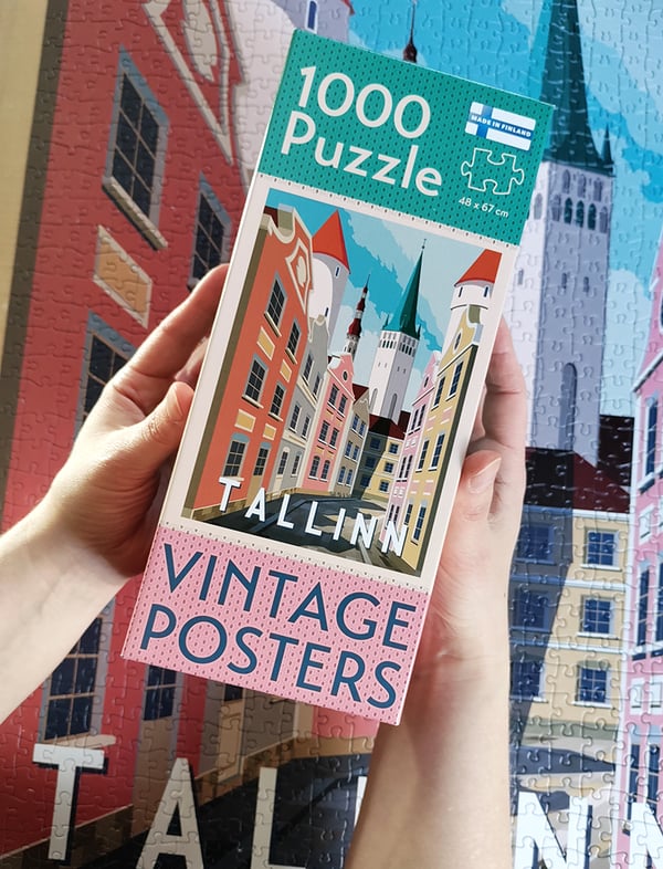 Tactic Puzzle Lovers Vintage Posters Tallinn 1000 pcs puzzle