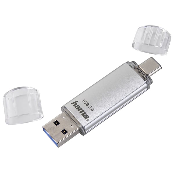 Hama C-Laeta USB-nøgle 64 GB USB Type-A / USB Type-C 3.2 Gen 1 (3.1 Gen 1) Sølv