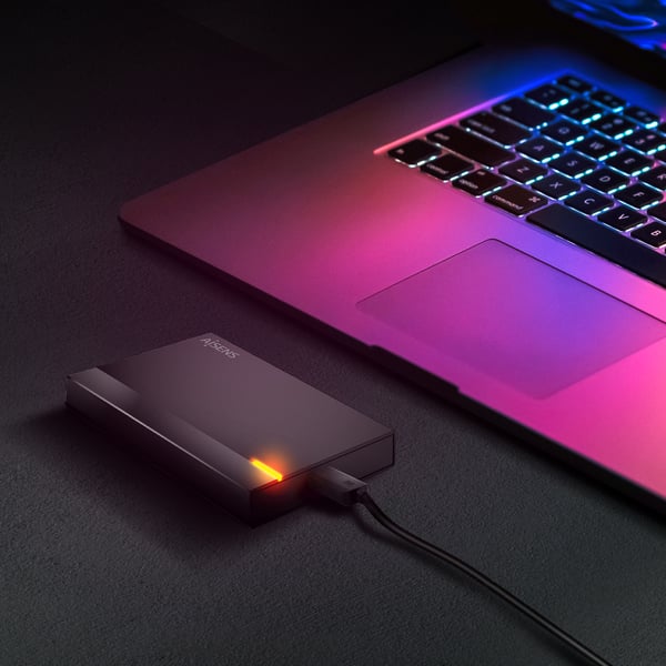 AISENS ASE-2524B Hölje för lagringsenheter SSD-inkapsling Svart 2.5"