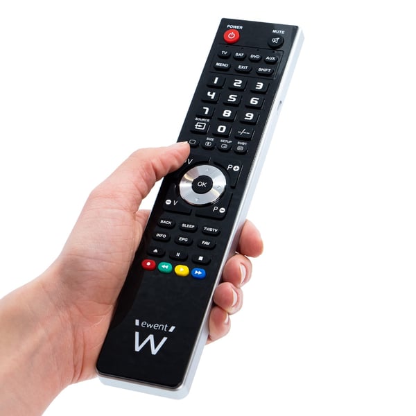 Ewent EW1570 fjernbetjening DTT, DVD/Blu-ray, Projektør, SAT, STB, Soundbar højttaler, TV, Universel, VCR Tryk på knapper