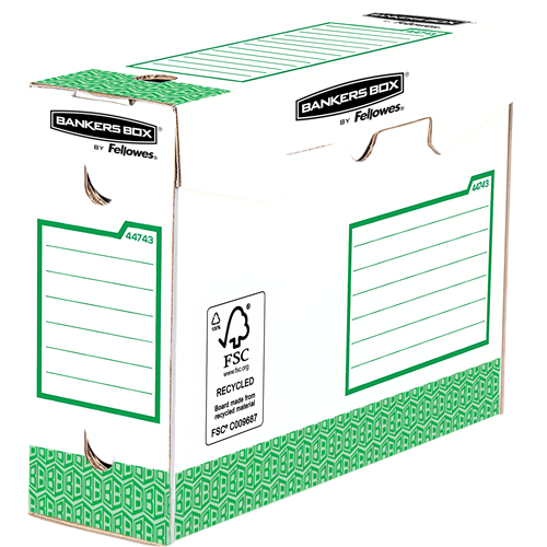 Fellowes 4474302 kansioiden säilytyslaatikko Paperi Vihreä, Valkoinen