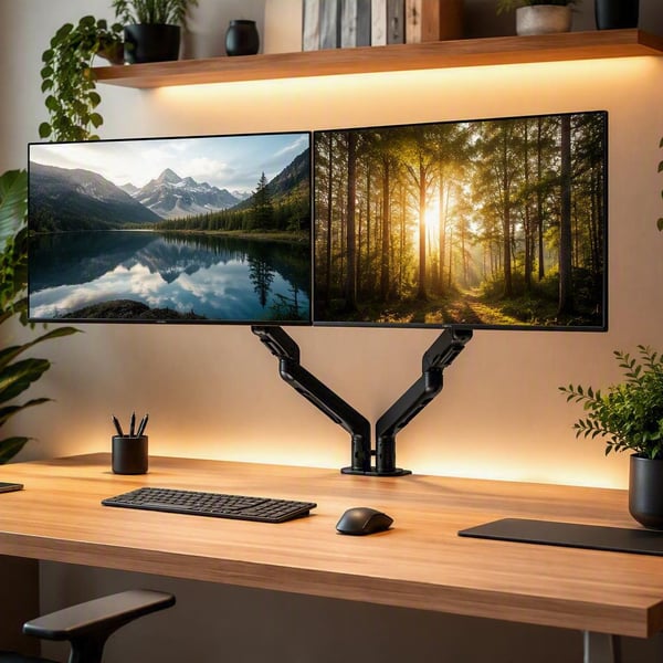 Ewent EW1491 monitorin kiinnike ja jalusta 86,4 cm (34") Vastaanotto Musta
