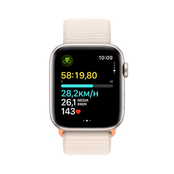 Apple Watch SE OLED 44 mm Digital 368 x 448 pixlar Pekskärm Beige Wi-Fi GPS