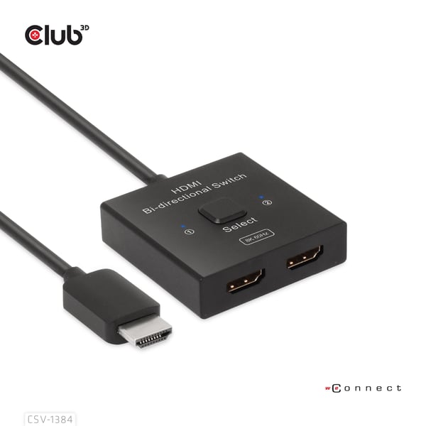 CLUB3D CSV-1384 KVM-switchar Svart