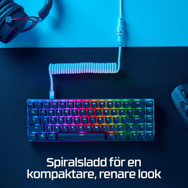 HyperX USB-C – spiralformad kabel – grå