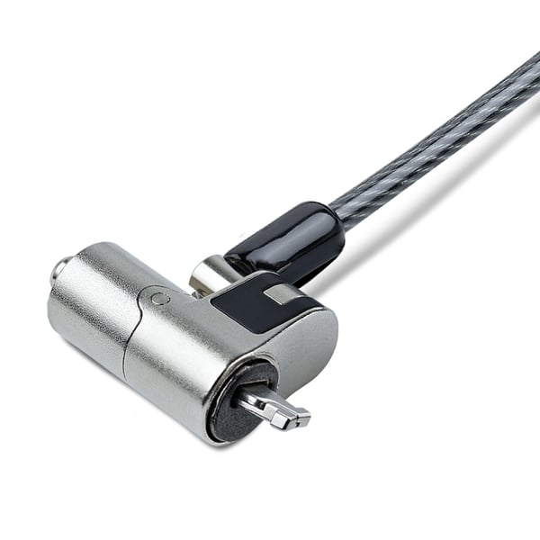 StarTech.com NANOK-LAPTOP-LOCK kabellås Sort, Sølv 2 m