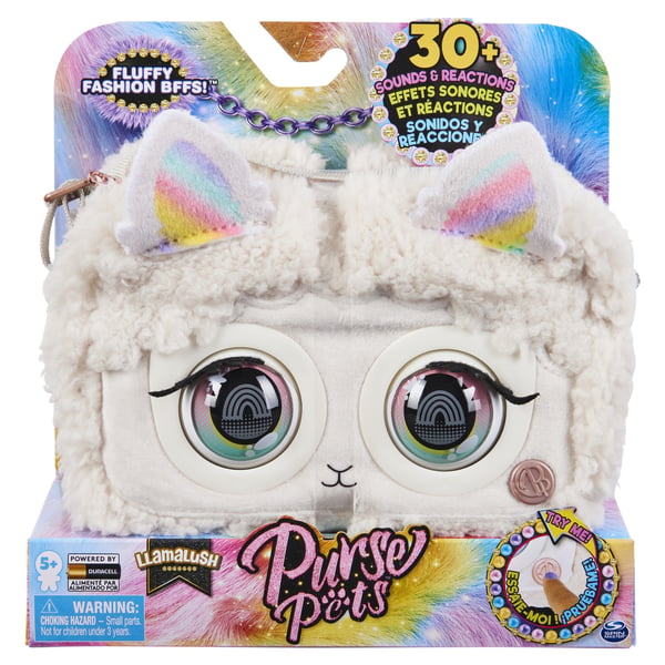 Purse Pets BAG Fluffy Llama OC GML Valkoinen Poika/tyttö Olkalaukku