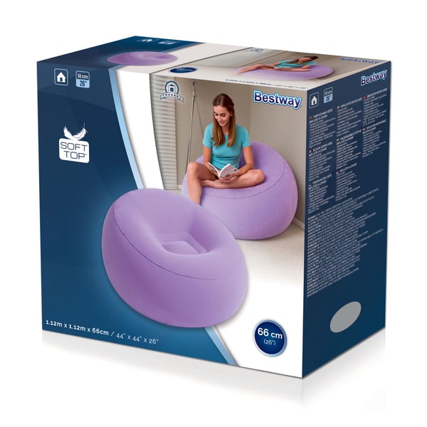 Bestway 75052 ilmatäytteinen nojatuoli Yksittäinen tuoli Sininen, Punainen, Violetti