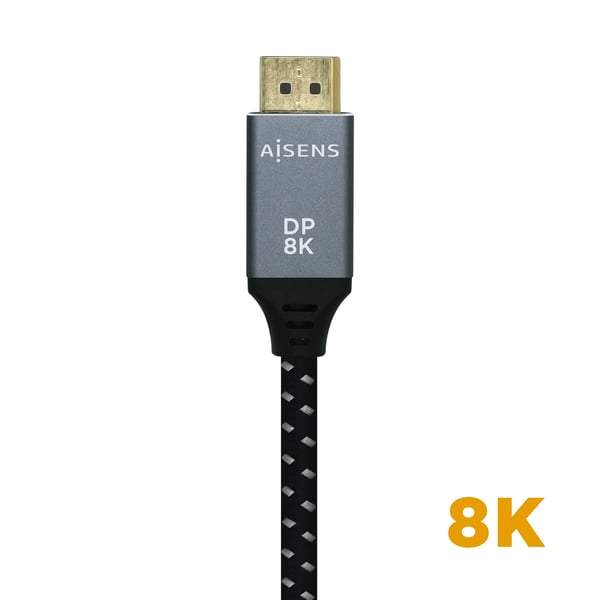 AISENS A149-0435 DisplayPort kabel 1 m Sort, Grå