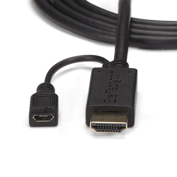 StarTech.com HD2VGAMM10 videokabel adapter 3 m VGA (D-Sub) HDMI + Micro USB Sort