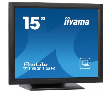 iiyama ProLite T1531SR-B3 platta pc-skärmar 38,1 cm (15") 1024 x 768 pixlar LED Pekskärm Bordsskiva Svart