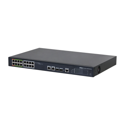 Dahua Technology ePoE DH-LR2218-16ET-240-V2 verkkokytkin Hallittu L2 Fast Ethernet (10/100) Power over Ethernet -tuki Musta