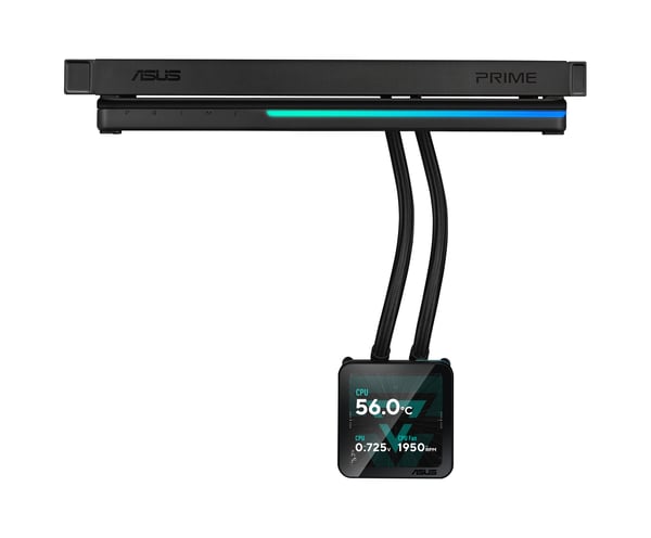 ASUS PRIME SLC II 360 ARGB LCD Processor Alt-i-en væskekøler 12 cm Sort 1 stk