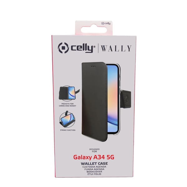 Celly WALLY1036 mobiltelefonfodral 16,8 cm (6.6") Utbytbara fodral Svart