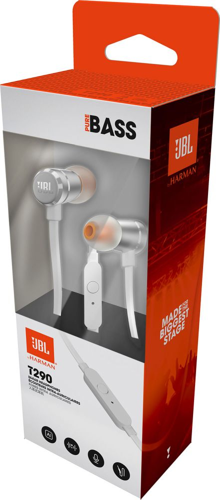 JBL Tune 290 Headset Kabel I öra Samtal/musik Silver