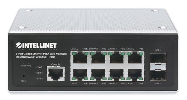 Intellinet 508278 nätverksswitchar hanterad L2+/L3 Gigabit Ethernet (10/100/1000) Strömförsörjning via Ethernet (PoE) stöd Svart