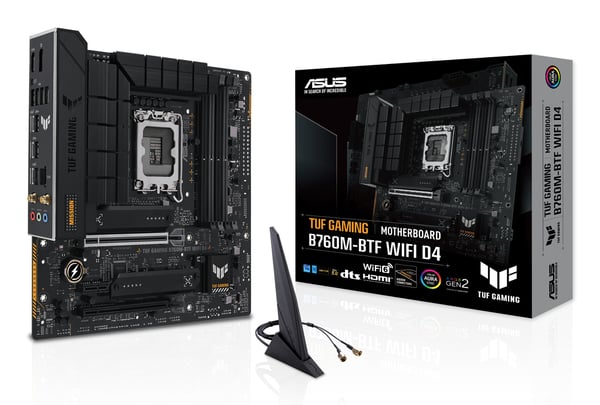 ASUS TUF GAMING B760M-BTF WIFI D4 - Bundkort - micro ATX - LGA1700-Socket - B760 Chipsæt - USB-C
