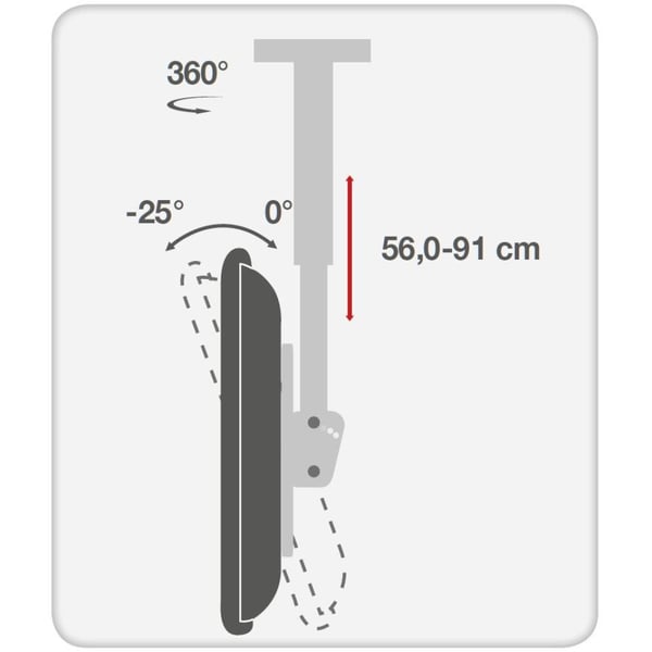 Techly ICA-CPLB 946S kyltin näyttökiinnike 177,8 cm (70") Musta