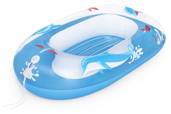 Bestway 34037 / 24 pool- och badmadrass Blå, Vit Mönstrad PVC Sittbadleksak