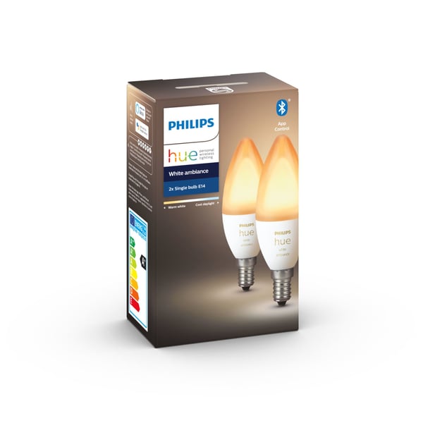 Philips Hue White ambiance E14 dobbeltpakke