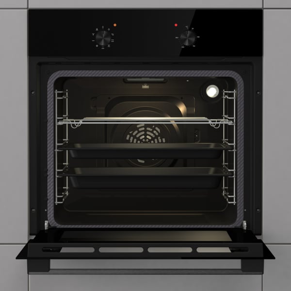 Gorenje Indbygningsovn (73 L) med op til 250 °C til bagning og sprøde ovnretter. Stor kapacitet gør det nemt at lave flere retter samtidig, mens enkel betjening og AquaClean sikrer nem brug og hurtig rengøring i hverdagen.