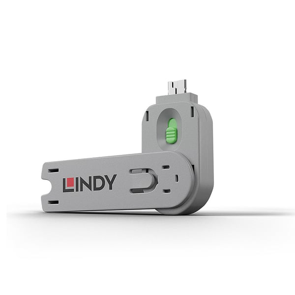 Lindy 40621 portblokering Nøgle til portblokering USB Type-A Grøn Acrylonitrilbutadienstyren 1 stk