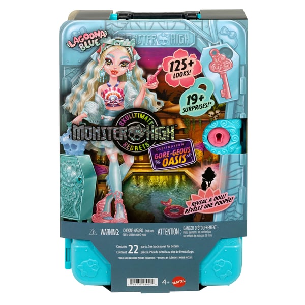 Monster High Skulltimate Secrets Gore-geous Oasis-legesæt, Lagoona Blue-dukke og tilbehør