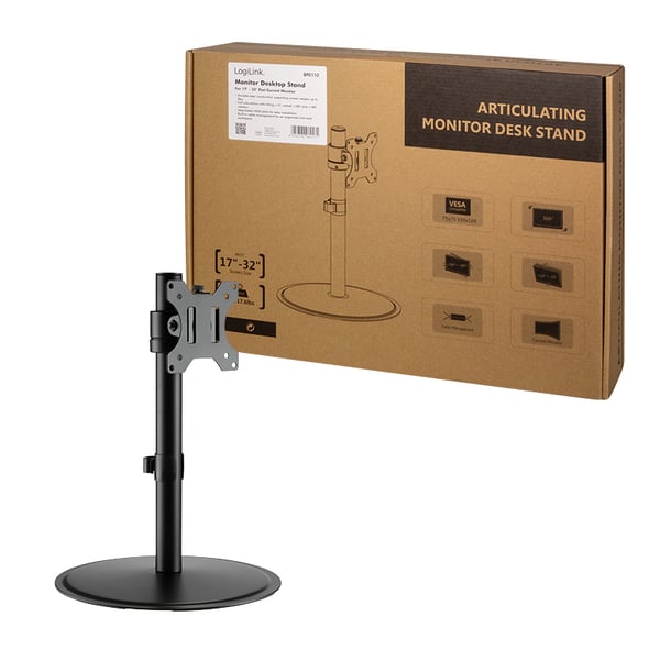 LogiLink BP0110 monitorin kiinnike ja jalusta 81,3 cm (32") Vastaanotto Musta