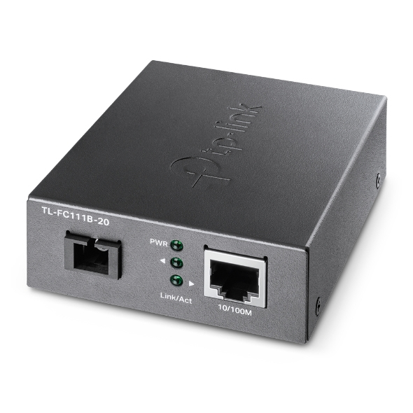 TP-Link Omada TL-FC111B-20 verkon mediamuunnin 100 Mbit/s Yksittäistila Musta
