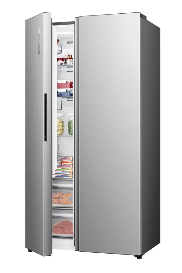 Hisense RS3P558NEIE Kombinerad kyl/frys side-by-side Fristående 544 l Grå, Rostfritt stål