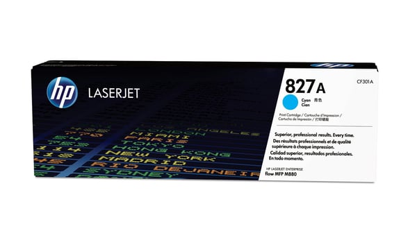 HP 827A cyan LaserJet-originaltonerkassett