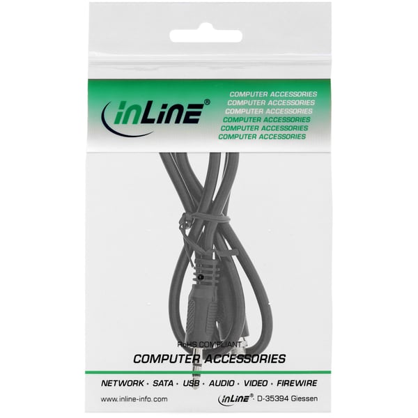 InLine 99303P audiokaapeli 0,6 m 3.5mm Musta